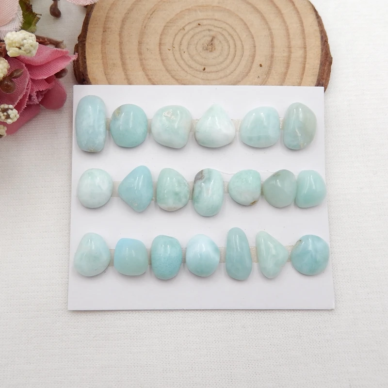 

Подвеска из натуральных синих камней для ожерелья, 20 шт., кабошоны из драгоценных камней, популярные аксессуары для украшений, 13x6x4 мм/9x5x4 мм 13...