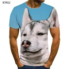 KYKU футболка с изображением животного мужские футболки с изображением собак 3d Harajuku Забавные футболки в стиле хип-хоп Детские футболки, повседневные футболки с коротким рукавом повседневные топы
