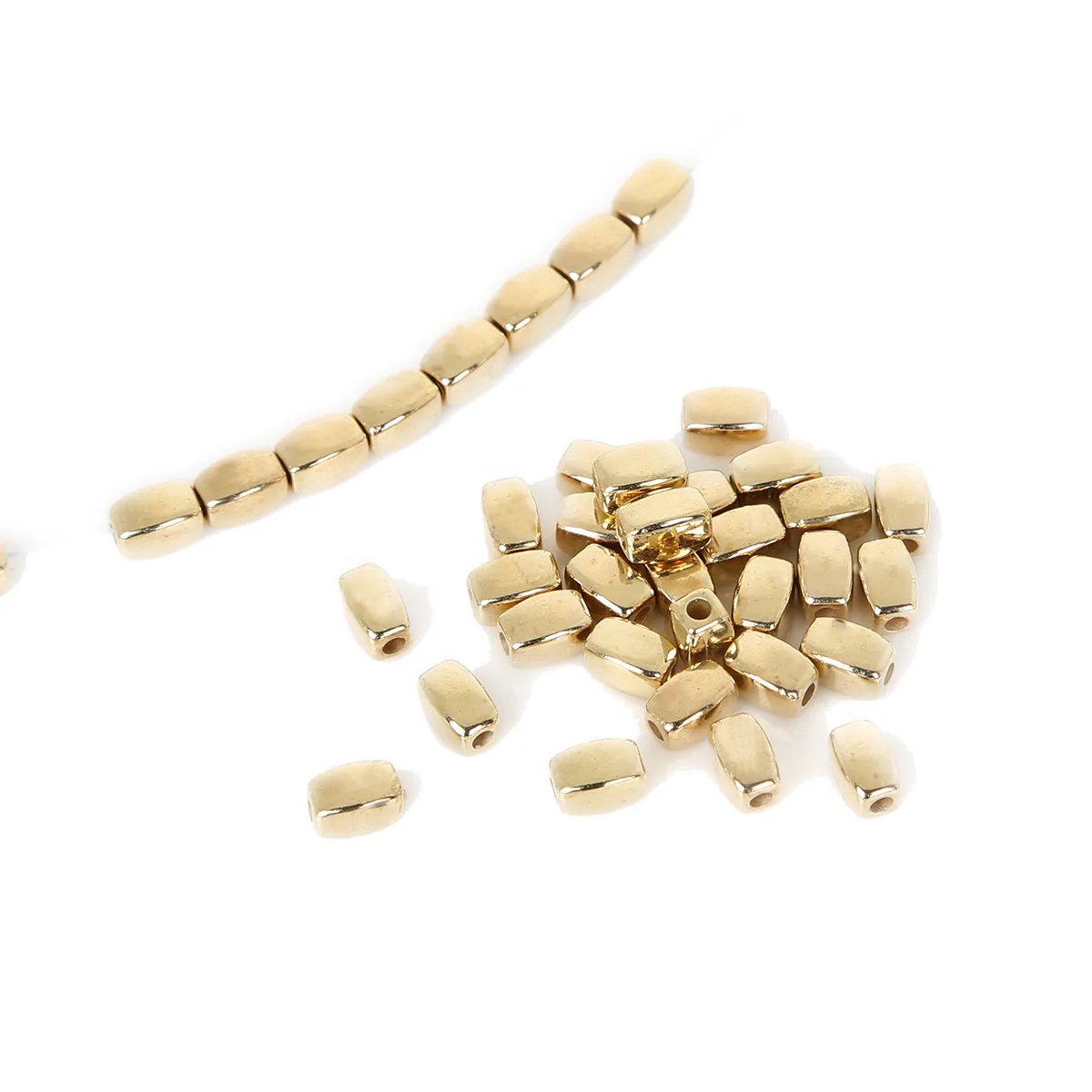 

200Pcs/Lot 6x4mm Rhodium/KC Gold Color Plastic CCB Rice Shaped Spacer Beads For Jewelry Making DIY Bracelet Necklace Accessories