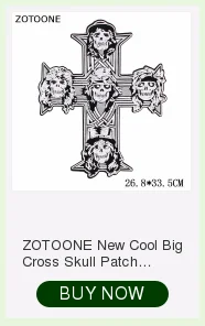 ZOTOONE Золотой сахарный череп блестки Большие Патчи для одежды DIY Панк Цветок пришить на вышивку патчи для куртки Аппликация значок