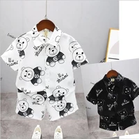 childrens suit new baby clothing set summer baby boys and girls 2pcs suit cartoon shirts shorts kids clothing set 2 7years