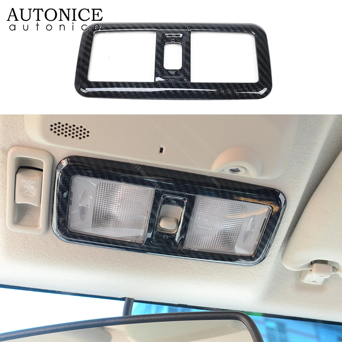 Цветная Автомобильная крыша из углеродного волокна перед лампой для чтения