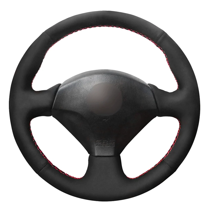 Black Suede DIY Hand-stitched Car Steering Wheel Cover for Honda S2000 2000-2008 Civic Si 2002-2004 Acura RSX Type-S 2005
