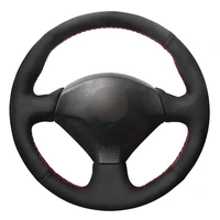 black suede diy hand stitched car steering wheel cover for honda s2000 2000 2008 civic si 2002 2004 acura rsx type s 2005