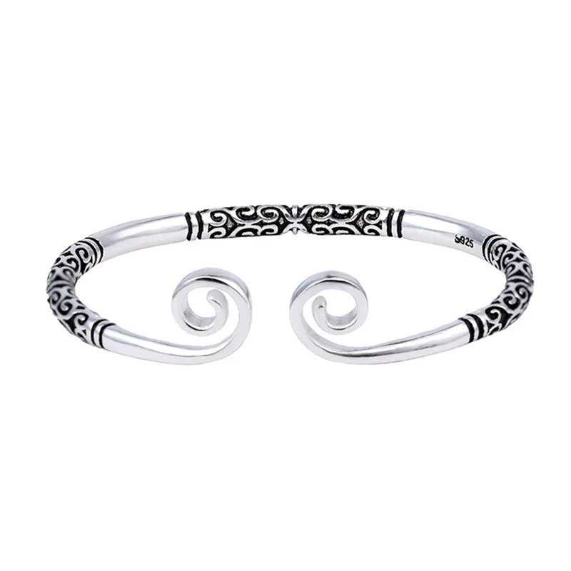 

Браслет с подвесками и надписью для мужчин и женщин, из серебра 999 пробы