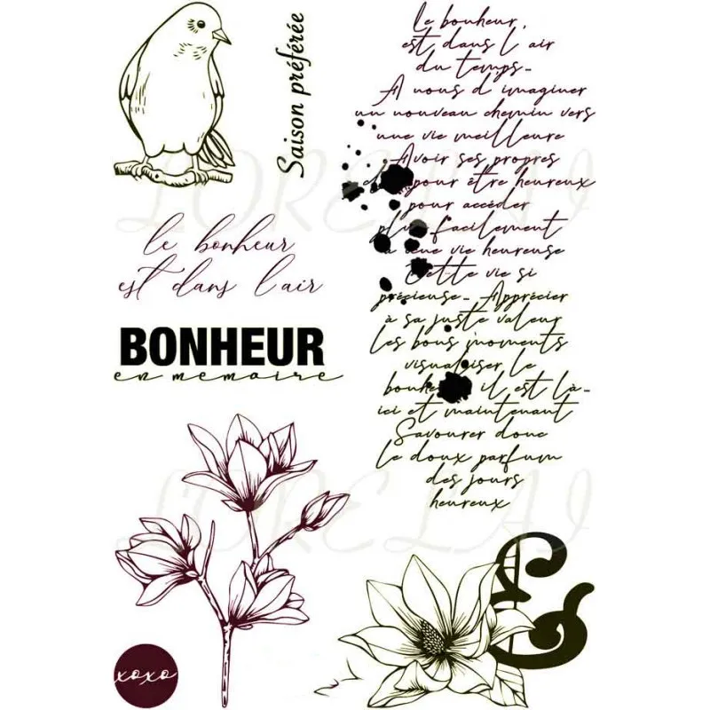 

CLEAR STAMP bird DIY Scrapbook Card album paper craft silicon rubber roller transparent stamps 1105