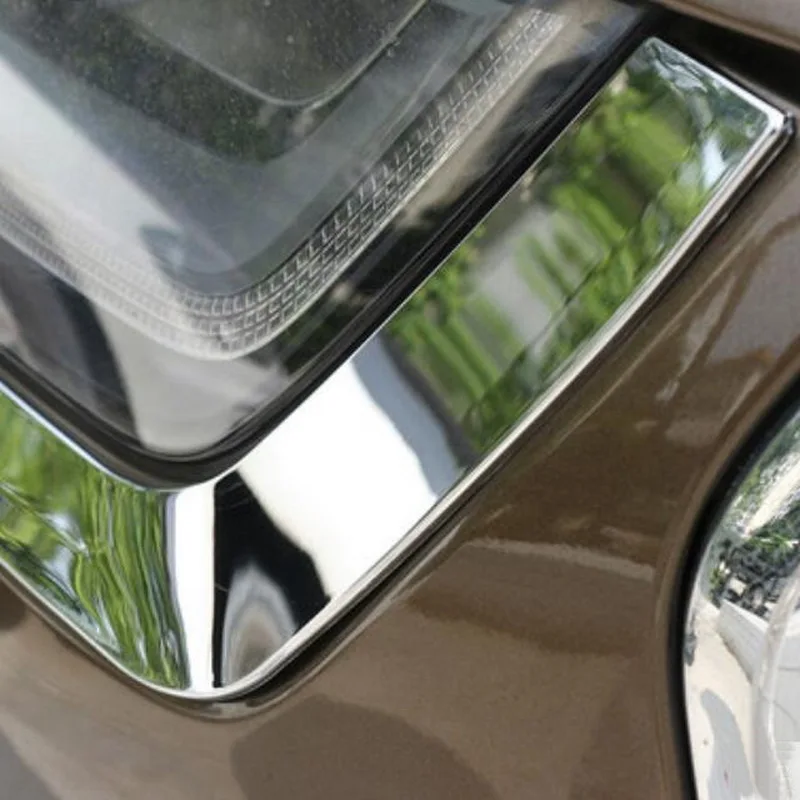 Tonlinker 2 шт. Сделай Сам Стайлинг автомобиля ABS Хром Передняя фара отделка брови