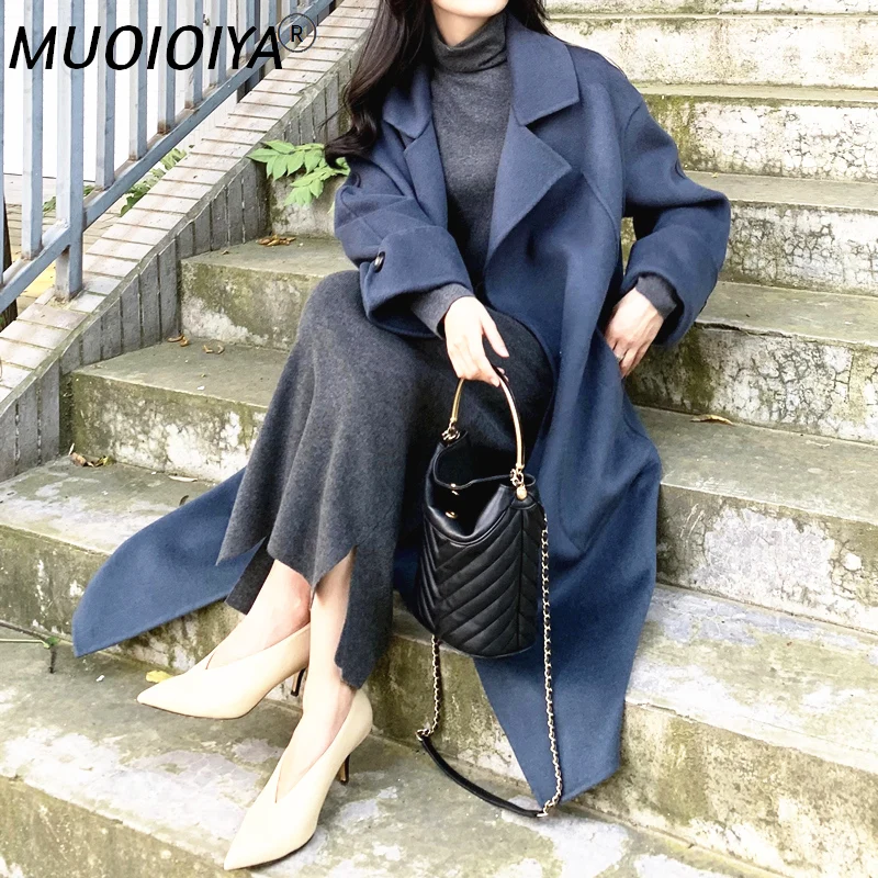 

Winter Coat Women 100% Wool Coat Female Double Side Woolen Coats and Jackets Women Korean Long Jacket Chaqueta Mujer MY