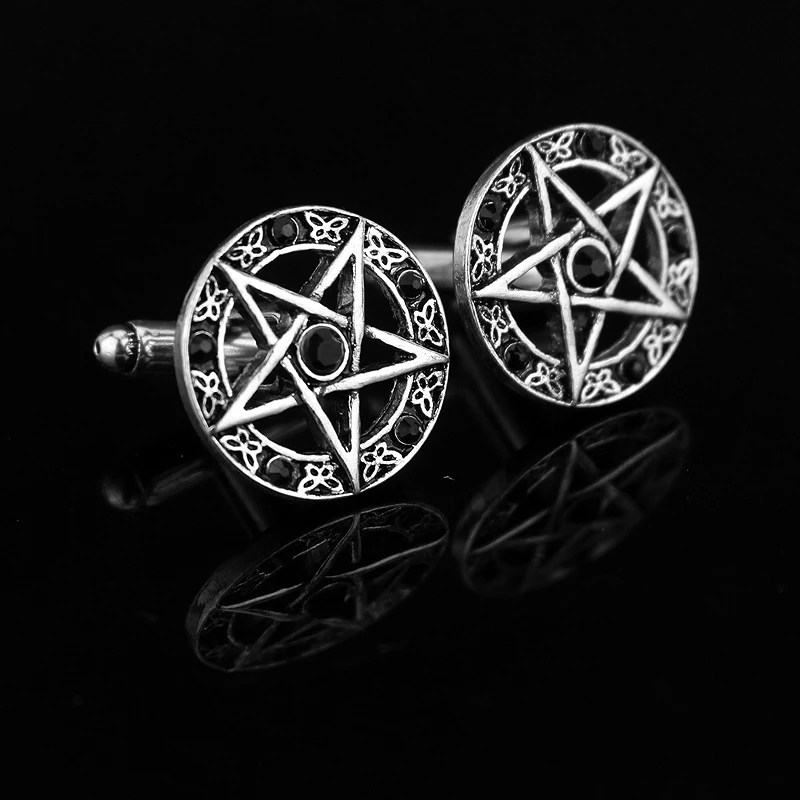 Сверхъестественные серии запонки пентаграмма ловушка дьявола Руна манжеты