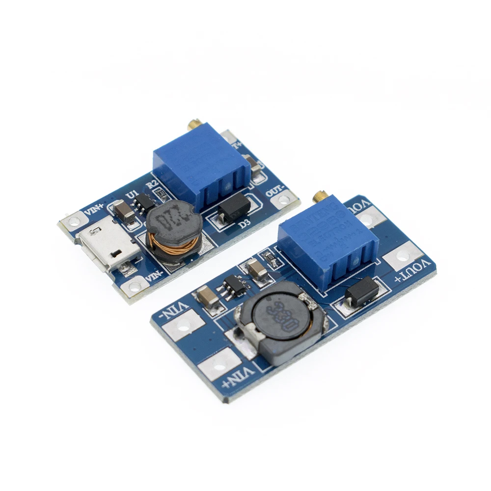 50 шт. 1 шт. MT3608 2A Max DC-DC Повышающий Модуль питания усилитель мощности 3-5 в до 5 В/9 В/12 В/24 В