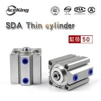 magnetic sda sda50x5x10x15x20x25x30x35x40x45x50 sb thin cylinder push rod cylinder push fixture in industry sda50x30 sda50x50