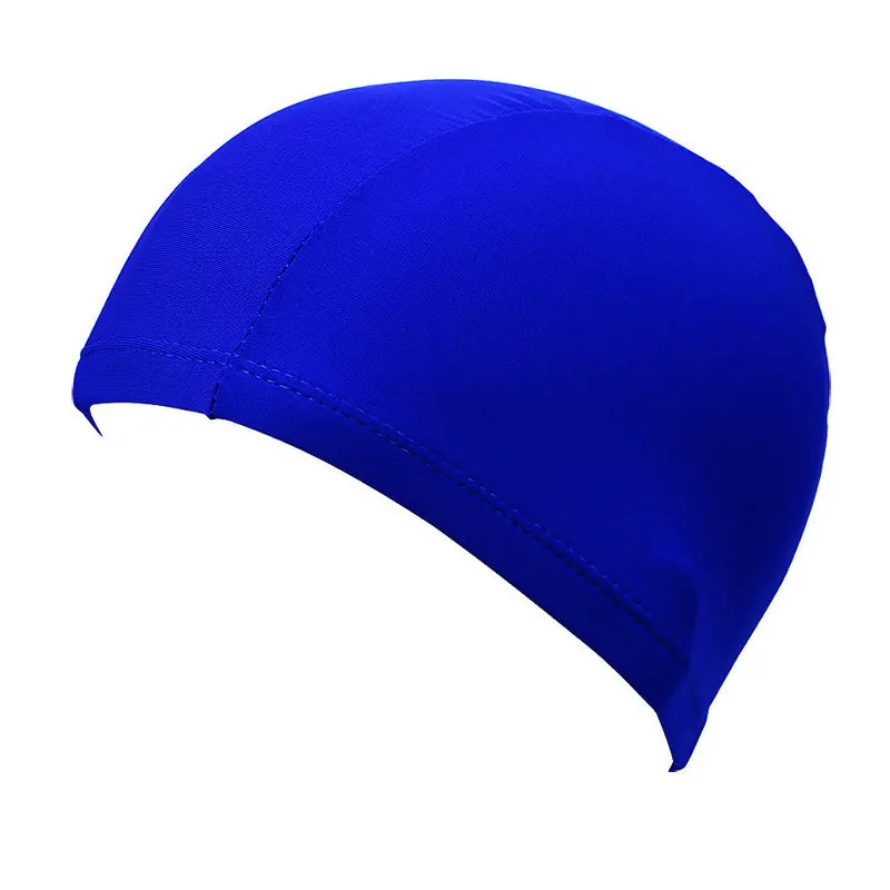 1 шт. полиэфирная тканевая шапочка для плавания высокая эластичность взрослых детская однотонная случайный