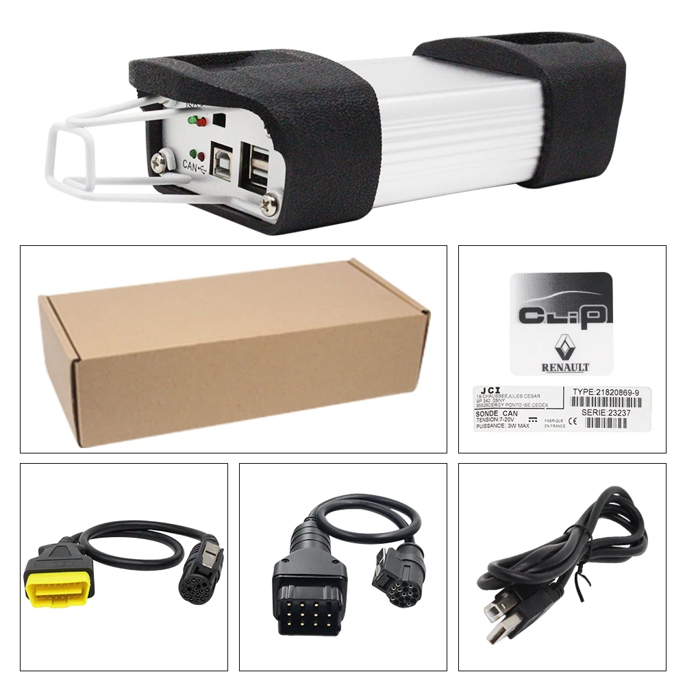 AN2131QC полный чип Renault Can Clip V211 + Reprog V191 автомобильный диагностический интерфейс для