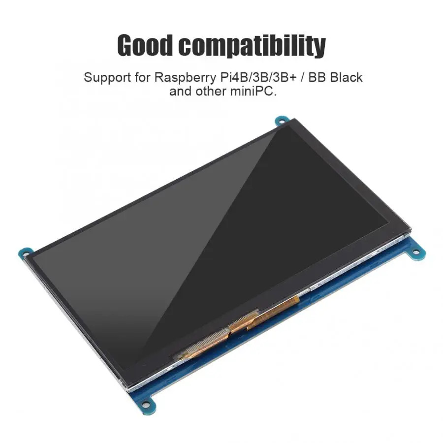 7 дюймов 1024*600 ЖК дисплей CapacitiveTouch экран для Raspberry Pi 3B/3B +/4B 16:9 HDMI монитор с акриловым