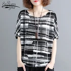 Плюс Размер Женская рубашка блузка рукав 