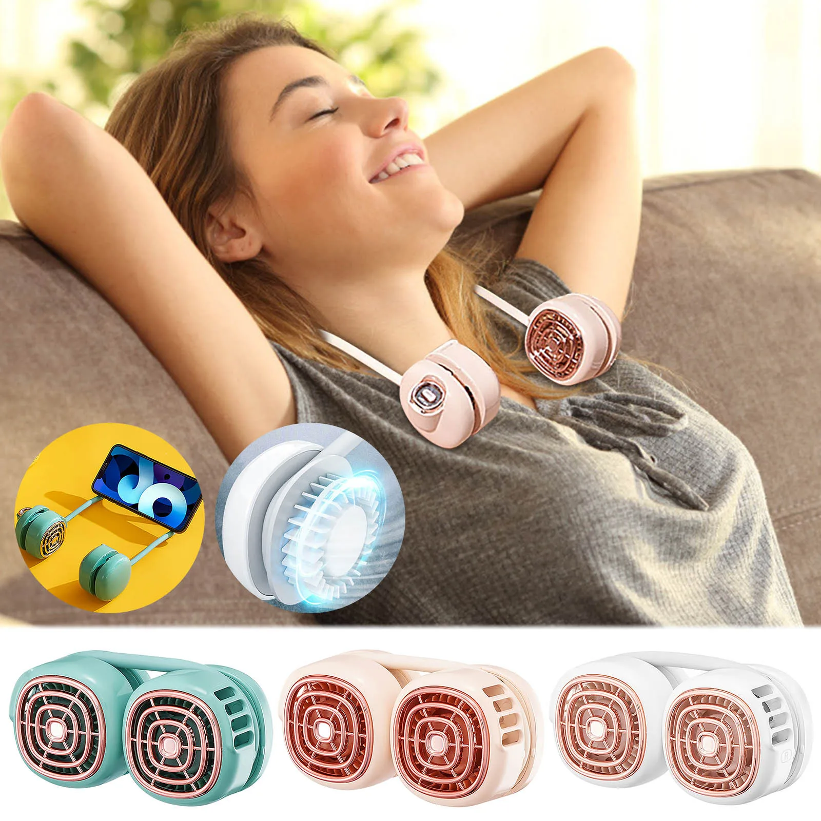 

Вентилятор с двумя крыльями, портативный, бесшумный, складной, с USB-разъемом