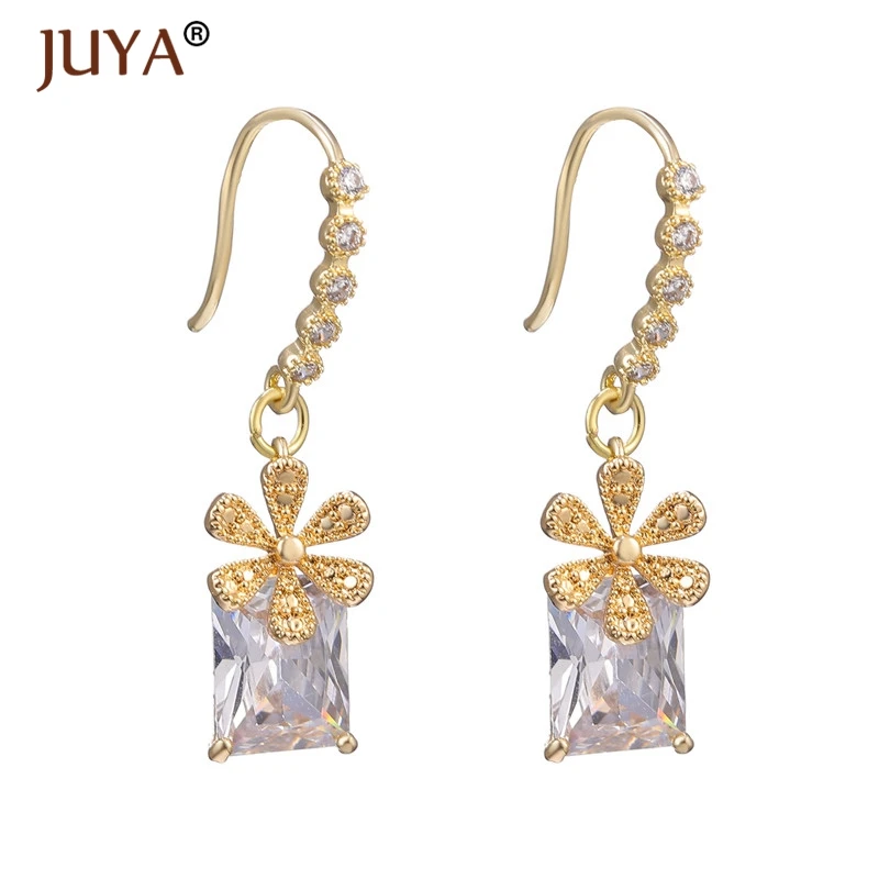 фурнитура для сережек Модные швензы креативные серьги из циркония со стразами