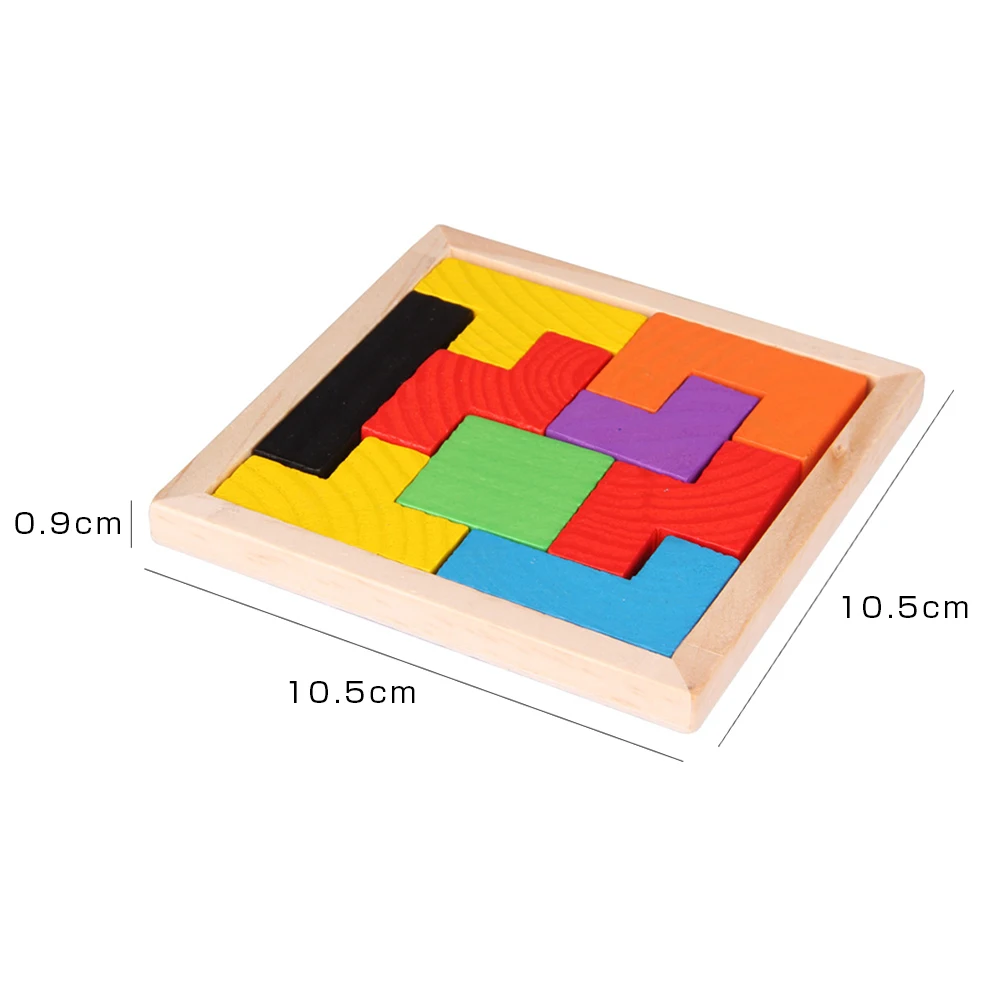 1 Набор, многоцветная головоломка Tangram, геометрические когнитивные тетрис блоки, волшебные Интеллектуальные развивающие Игрушки для маленьких детей