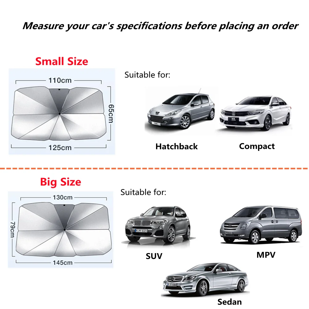 

Car Windshield Sunshades Interior Parasol Car Sun Shade Cover UV Protection Car Sun Visor Front Windshield