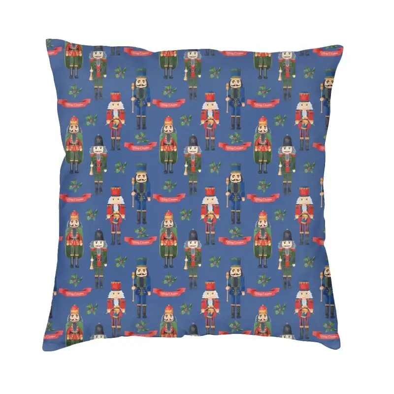 

Nutcracker King And Soldier Pattern Pillow Case for Living Room Merry Christmas Nordic Cushion Cover Velvet Pillowcase