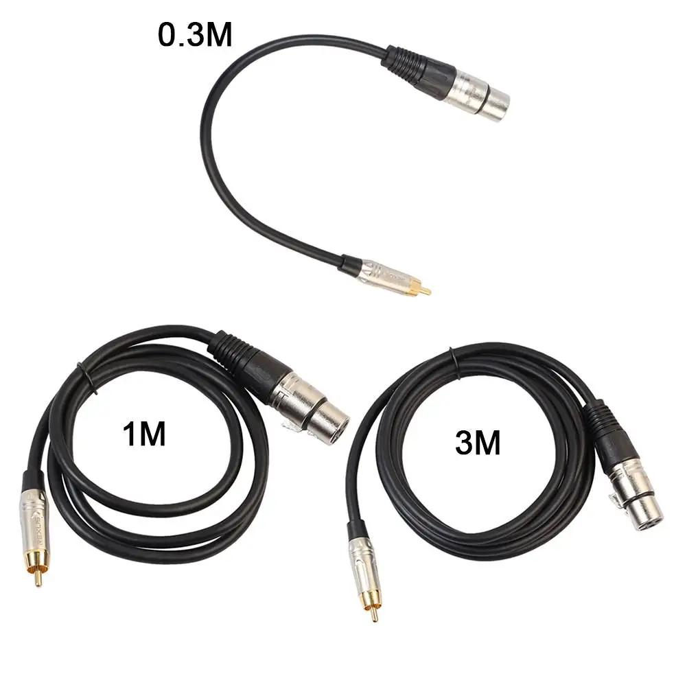3 контактный разъем XLR мама для RCA папа аудиокабель со