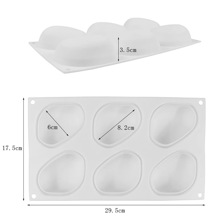 Силиконовая суперъяркая эллиптическая форма для выпечки 1 шт. тортов муссов