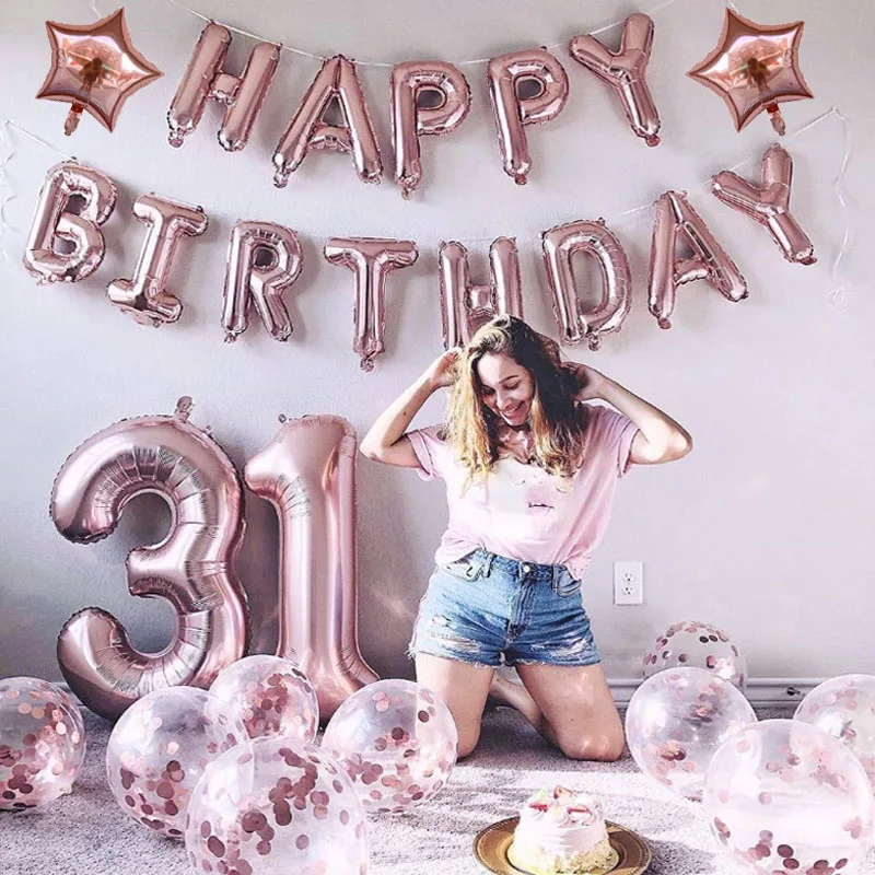 Воздушный шар из алюминиевой фольги с цифрами 32 дюйма 18 дюймов|Воздушные шары и