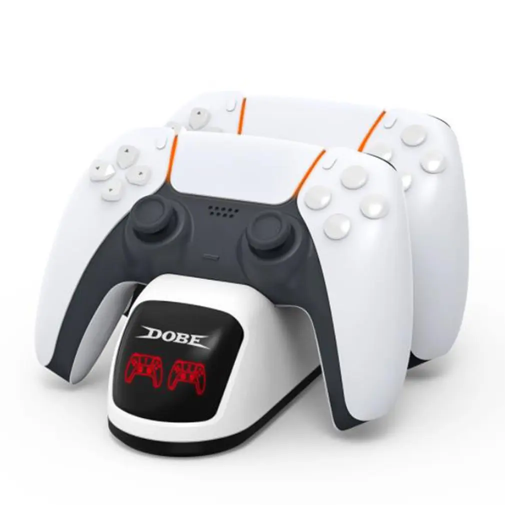 

For PS5 Controllers Fast Charger Base Ps5 Game Handle Special Dual Seat Charging Dock LED Light Charger for Playstaion 5