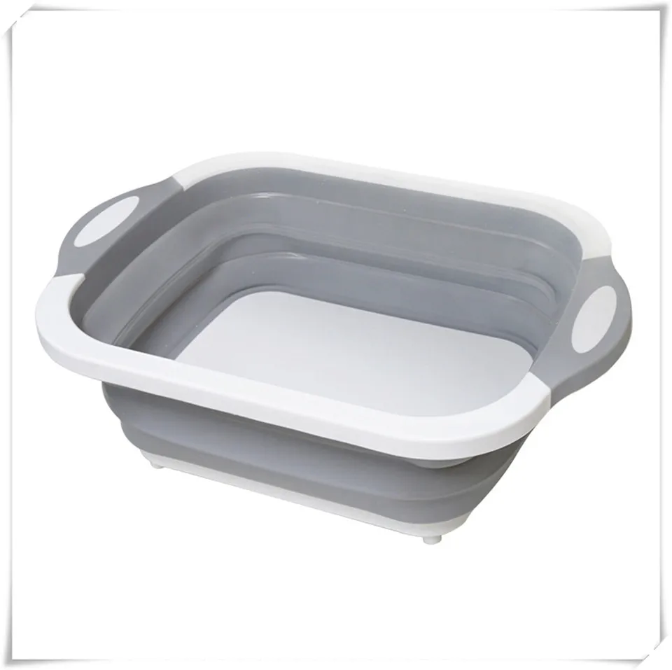 Fold Cut Board gray MSJO Складная разделочная доска силиконовая складная для мытья фруктов Кемпинг Туризм хранение дома Чистый инструмент органайзер для кухонных принадлежностей - Цвет: Fold Cut Board gray