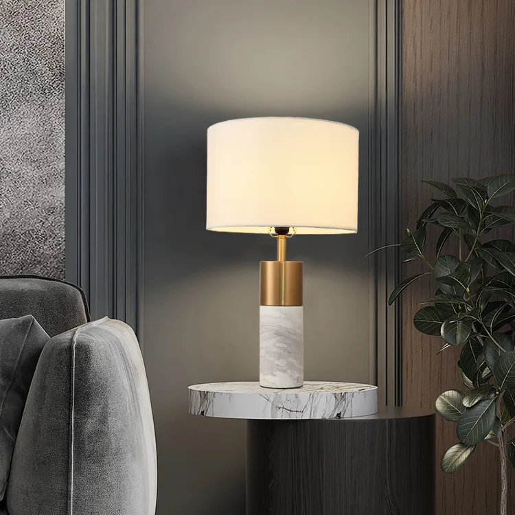 

Nordic Lamp Light Marble Individuality Creative Luxury Postmodern Bedside Restore Ancient Ways Bedroom Decorates Small Desk Lamp