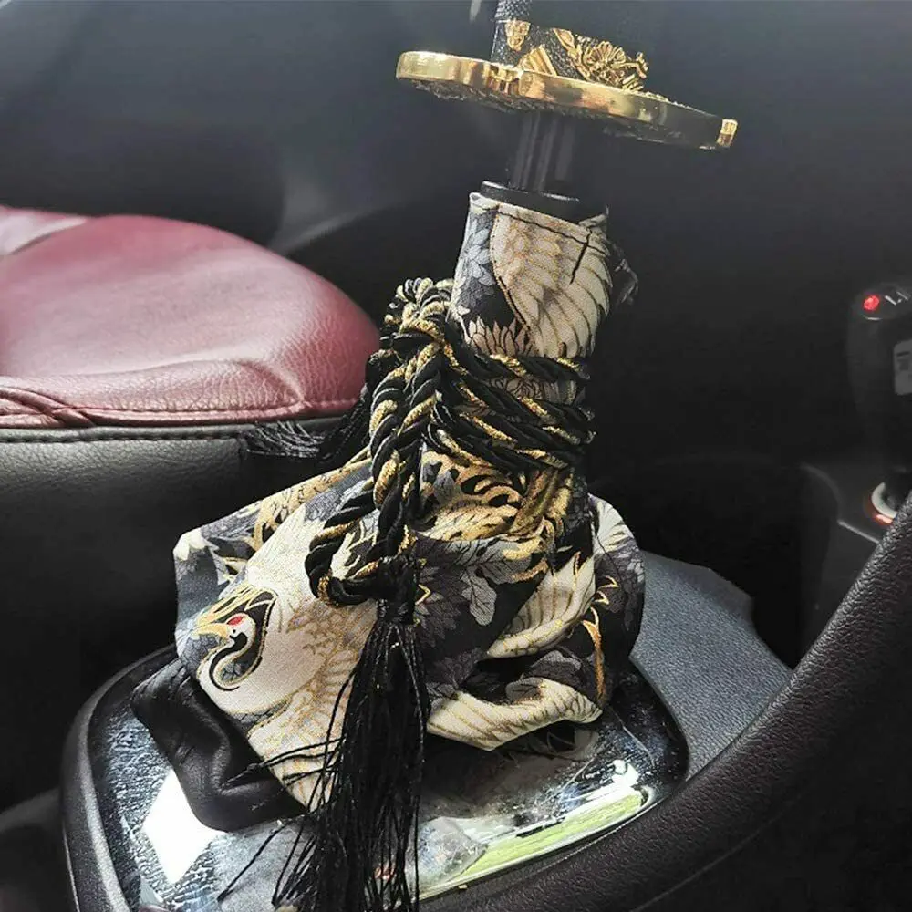 

Car Shift Boot Cover Ancient Japanese Antiquity Element with Combination of Koi Fish