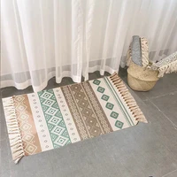 nordic handmade tassel floor mats three dimensional tufted cotton linen door floor mats carpet living room door mats floor mats
