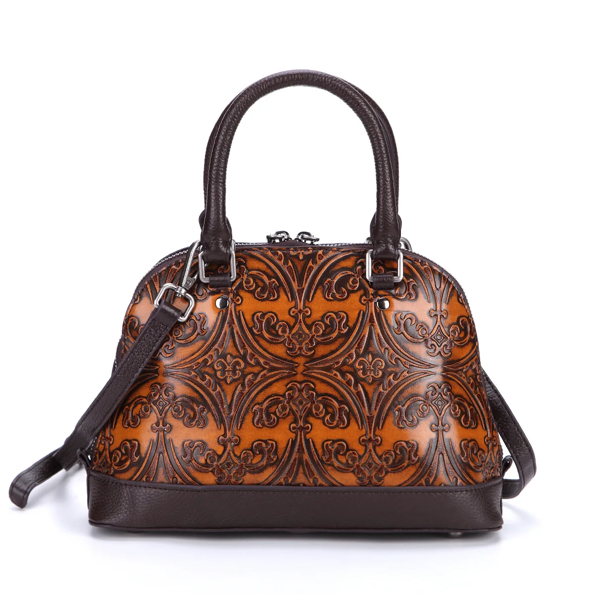 Новые модные цветочные женские сумки из коровьей кожи ботинки натуральной через