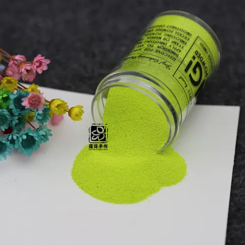 Cricket green Металлический рельефный порошок для теснения Скрапбукинг поздравительная открытка материал тисненый порошок DIY металлический лак золотой материал - Цвет: Cricket green