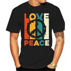 Футболка для отдыха с круглым вырезом и надписью Love Peace Freedom 60S 70S Tie Dye Hippie S-6Xl Повседневные принты