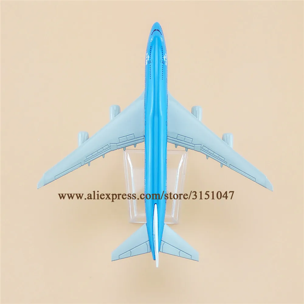 Модель самолета KLM Boeing 747 модель из сплава и металла 16 см подарок для летательных