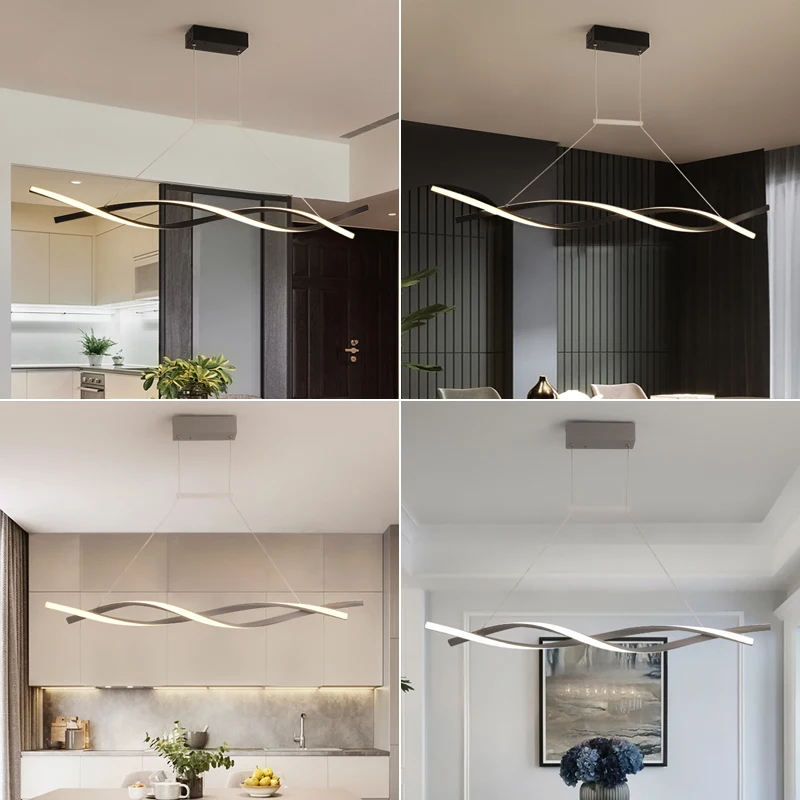 

Modern Pendant Chandelier for Office Dining room Kitchen Aluminum wave Lustre Avize Modern Chandelier Lighting fixtures