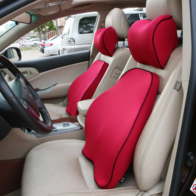Car headrest lumbar support seat neck pillow back cushion memory cotton set CD50 Q02 | Автомобили и мотоциклы