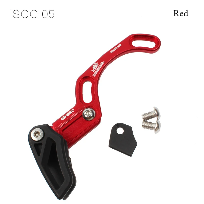ISCG 05 RED 1 шт., направляющая велосипедной цепи из алюминиевого сплава с ЧПУ, защитные протекторы для горного велосипеда, направляющая цепь ISCG 03/05 BB, крепление для устойчивой цепи - Цвет: ISCG 05 RED