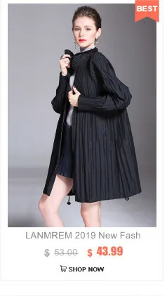 LANMREM летняя новая модная Темпераментная Женская свободная повседневная длинная рубашка в полоску с неровной строчкой TC210