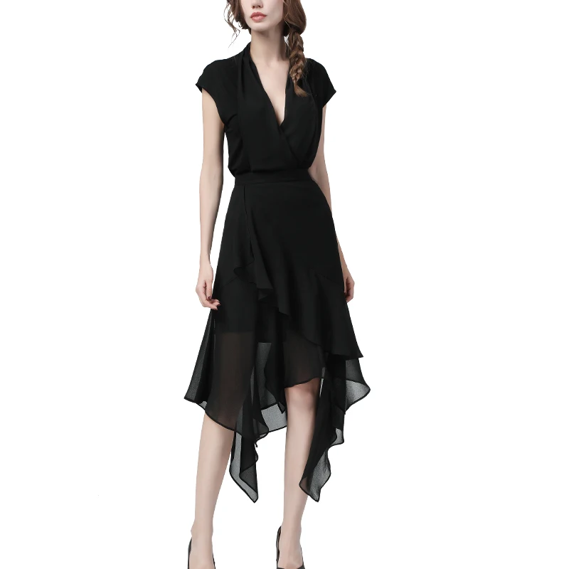 Женская шифоновая юбка с оборками