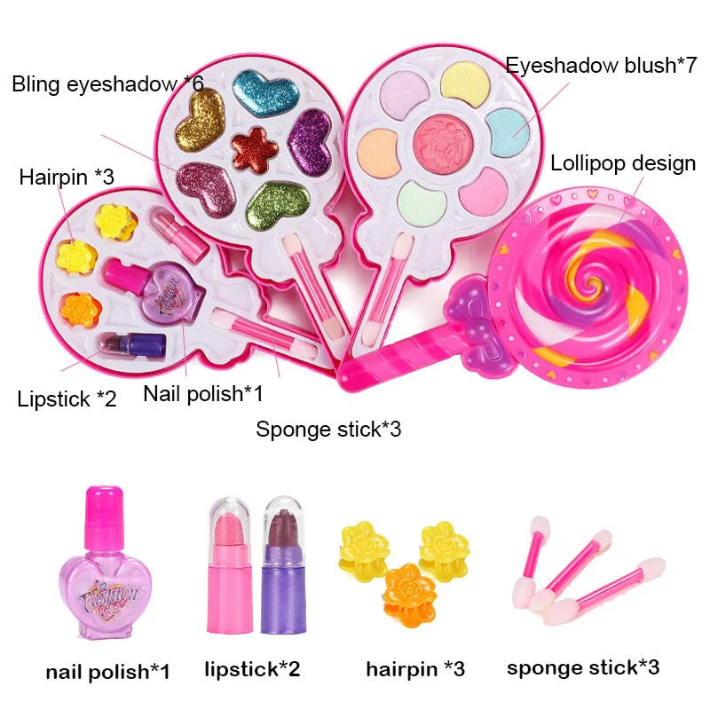 Girls Makeup Set Princess Cosmetics Make Up Washable Kids Pretend Play Toys For Children Toy | Игрушки и хобби