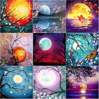 diy 5d diamond painting full moon diamond embroidery flower cross stitch full roundsquare drill mosaic home decor manual gift