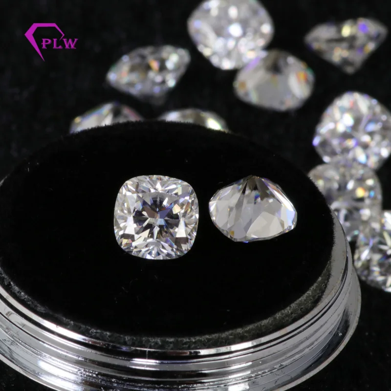 Оптовая цена D color Lab искусственный Муассанит 0 6 карат 5*5 мм VVS 3 отличная подушка