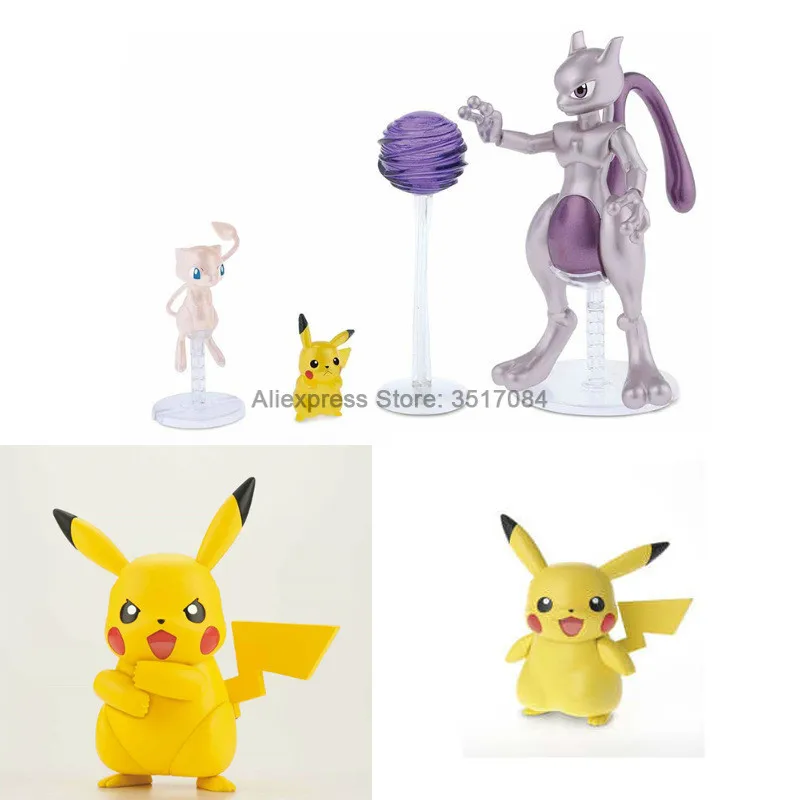 Оригинальный Собранный Покемон набор моделей Пикачу Mewtwo коллекционная игрушка
