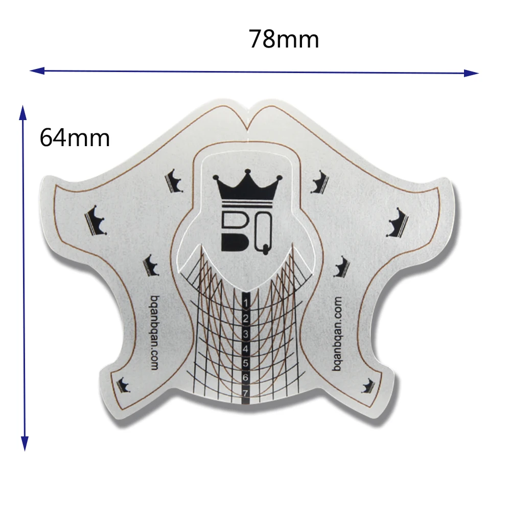 

BQAN 50/100 шт профессиональные французские формы для ногтей белые формы для наращивания ногтей Curl для женщин Салон Французский акриловый стике...