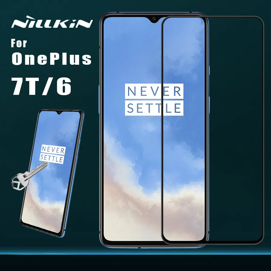 Oneplus 7T 6 стекло Nillkin CP+ Pro 2.5D полное покрытие закаленное стекло протектор экрана для Oneplus 6 7T Защитная стеклянная пленка