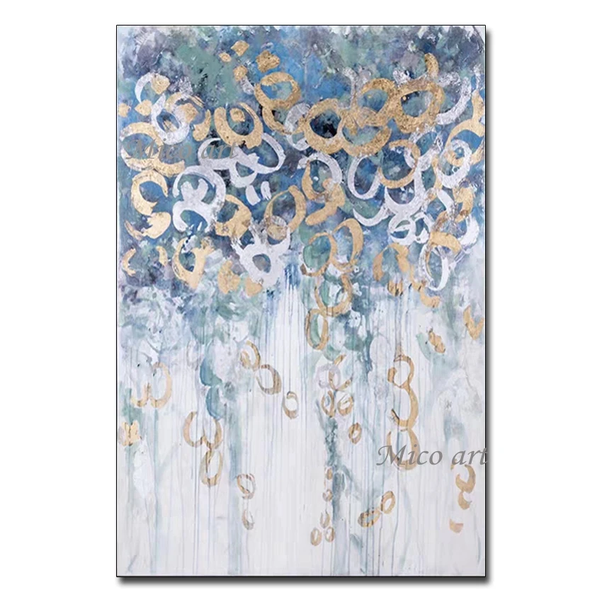 

No Framed Hand Painted 100% Abstract Colorful Textured Oil Painting On Canvas Wall Decor Paintings Art Modern Home Wall Showpie