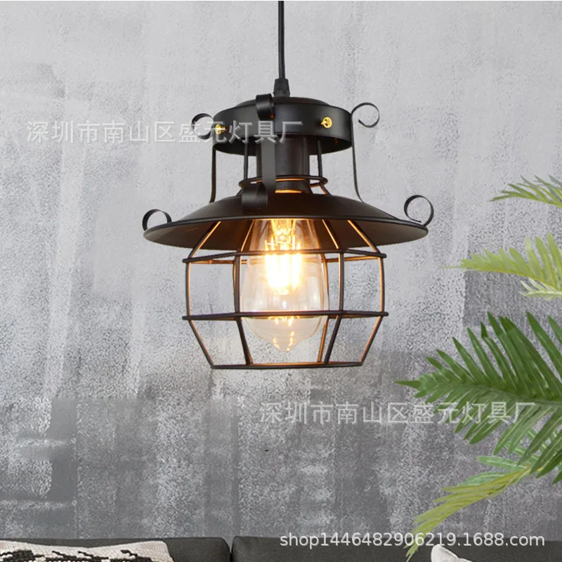 

E27 Pendant light Bar Kitchen Retro Industrial Hanging Lamp Ceiling light Chandelier Fixtures Cage Edison Modern Loft Home decor