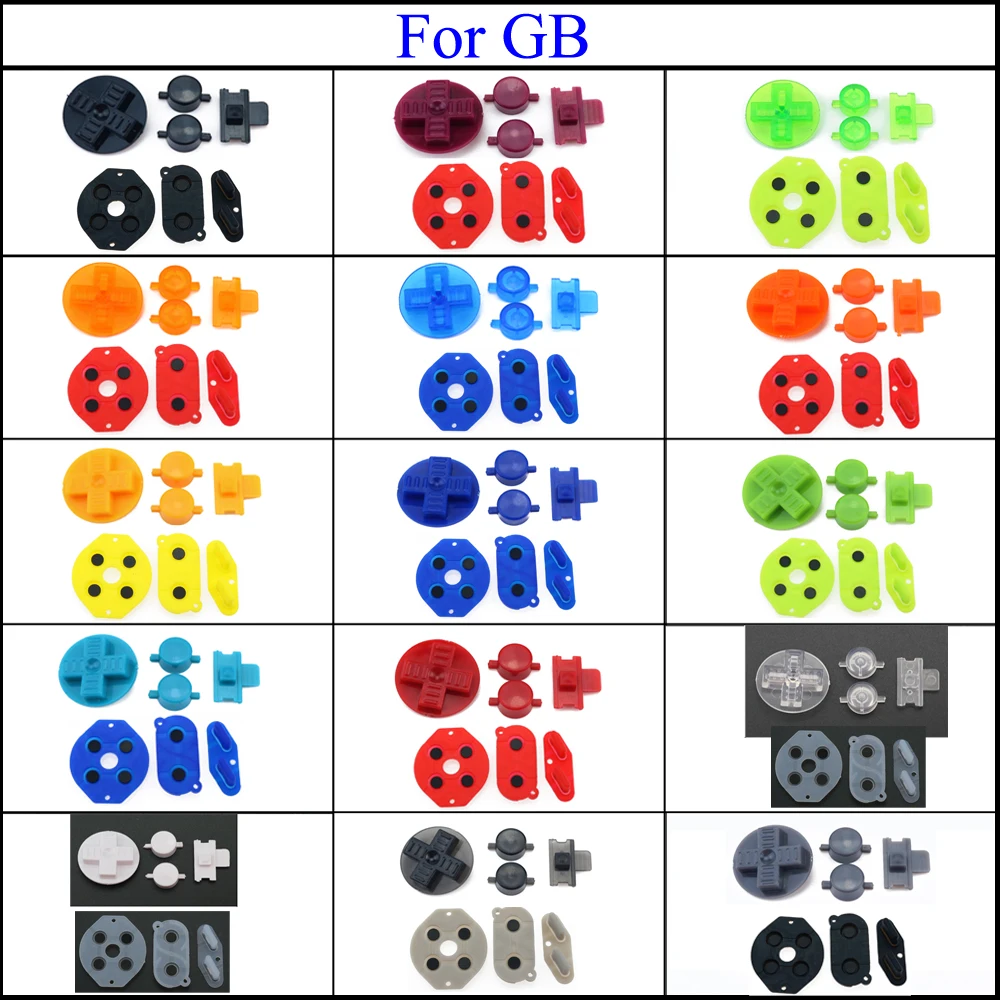 

Multi-Color Buttons for Gameboy Classic GB Keypads for GBO DMG DIY for Gameboy A B buttons and Rubber Conductive D-pad Buttons